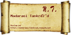 Madarasi Tankréd névjegykártya